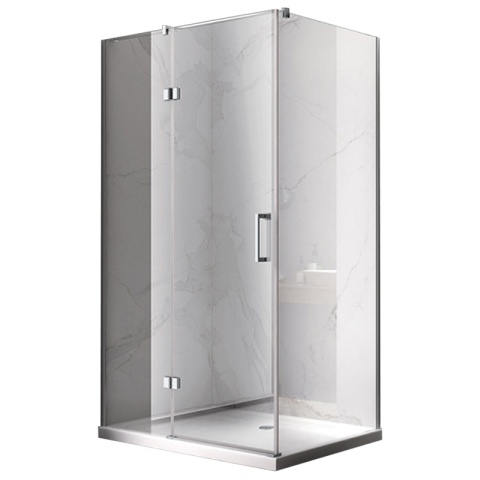 KABINA PRYSZNICOWA PROSTOKĄTNA ZES-KZ02C-110X80 CHROM 110x80 CM