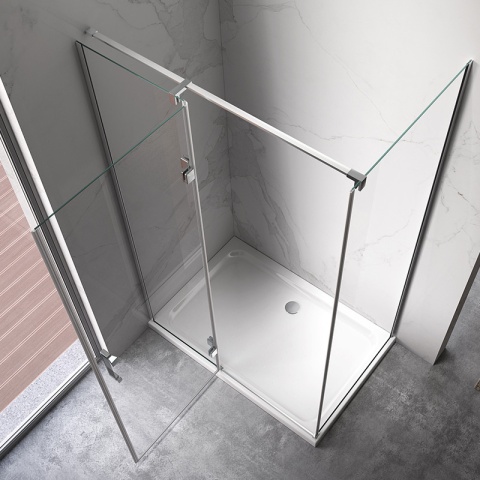 KABINA PRYSZNICOWA PROSTOKĄTNA ZES-KZ02C-110X80 CHROM 110x80 CM