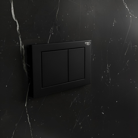 ZESTAW PODTYNKOWY WC STELAŻ HYDROSAN MISKA MIZU-WH-GL-RIM-03 PRZYCISK BUTTON-7-BL CZARNY