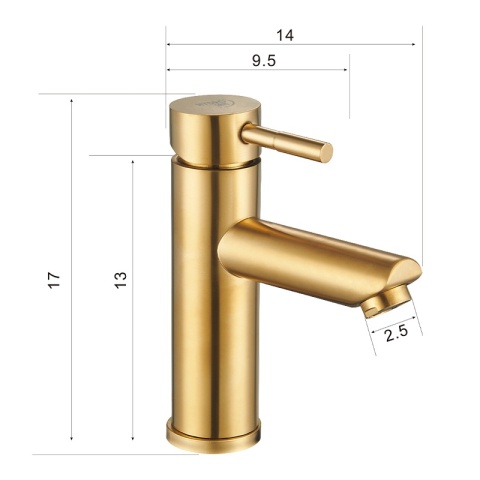 BATERIA UMYWALKOWA ŁAZIENKOWA ARLEY ZŁOTA