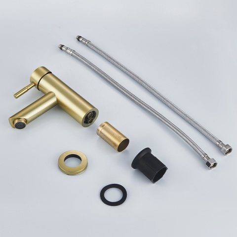 BATERIA UMYWALKOWA ŁAZIENKOWA STOJĄCA NABLATOWA ARLEY ZŁOTA SZCZOTKOWANA