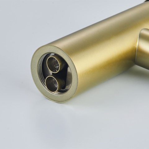 BATERIA UMYWALKOWA ŁAZIENKOWA STOJĄCA NABLATOWA ARLEY ZŁOTA SZCZOTKOWANA