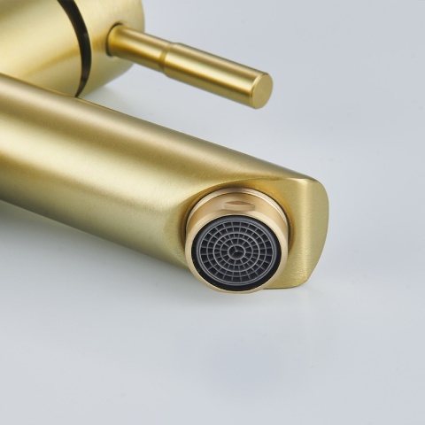 BATERIA UMYWALKOWA ŁAZIENKOWA STOJĄCA NABLATOWA ARLEY ZŁOTA SZCZOTKOWANA