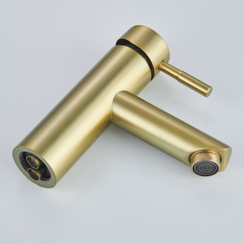 BATERIA UMYWALKOWA ŁAZIENKOWA STOJĄCA NABLATOWA ARLEY ZŁOTA SZCZOTKOWANA