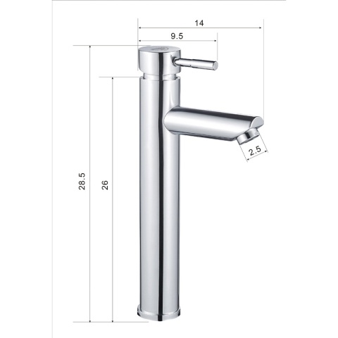 BATERIA UMYWALKOWA ŁAZIENKOWA STOJĄCA WYSOKA NABLATOWA KRAN ARLEY-H-CH CHROM