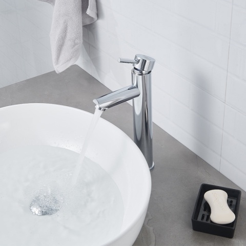 BATERIA UMYWALKOWA ŁAZIENKOWA STOJĄCA WYSOKA NABLATOWA KRAN ARLEY-H-CH CHROM