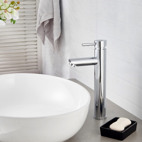 BATERIA UMYWALKOWA ŁAZIENKOWA STOJĄCA WYSOKA NABLATOWA KRAN ARLEY-H-CH CHROM