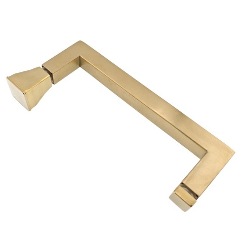 DRZWI PRYSZNICOWE UCHYLNE DO WNĘKI ZES-KZ18C-GL-BR-90 ZŁOTY SZCZOTKOWANY 90 CM 6 MM