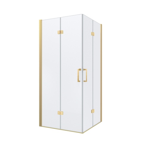 KABINA PRYSZNICOWA KWADRATOWA ZES-KZ08B-GL-BR-80 ZŁOTY SZCZOTKOWANY 80x80 CM