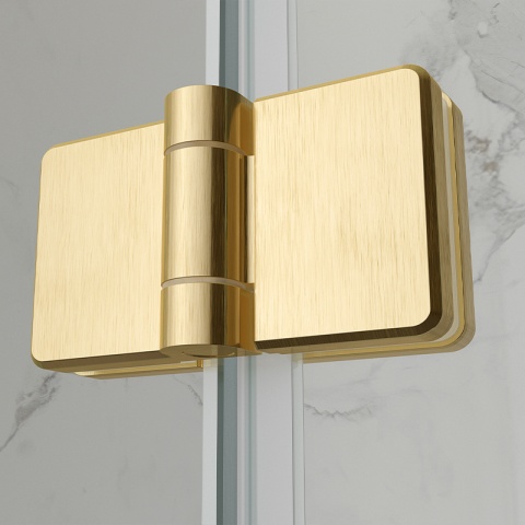 KABINA PRYSZNICOWA KWADRATOWA ZES-KZ08B-GL-BR-80 ZŁOTY SZCZOTKOWANY 80x80 CM