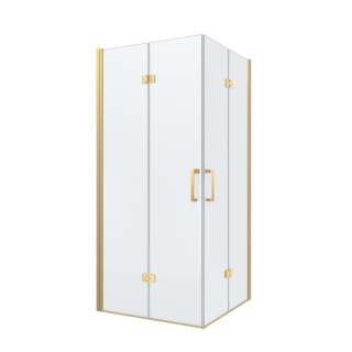 KABINA PRYSZNICOWA KWADRATOWA ZES-KZ08C-GL-BR-90 ZŁOTY SZCZOTKOWANY 90x90 CM