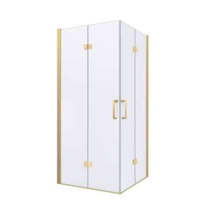 KABINA PRYSZNICOWA KWADRATOWA ZES-KZ08C-GL-BR-90 ZŁOTY SZCZOTKOWANY 90x90 CM