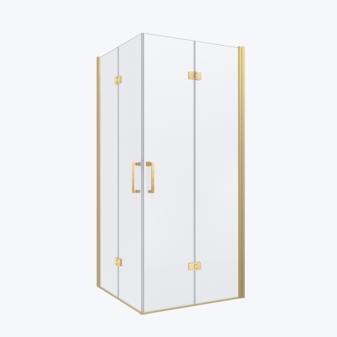 KABINA PRYSZNICOWA KWADRATOWA ZES-KZ08C-GL-BR-90 ZŁOTY SZCZOTKOWANY 90x90 CM