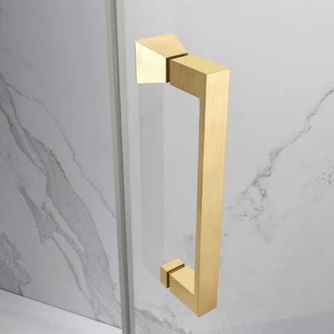 KABINA PRYSZNICOWA KWADRATOWA ZES-KZ08C-GL-BR-90 ZŁOTY SZCZOTKOWANY 90x90 CM