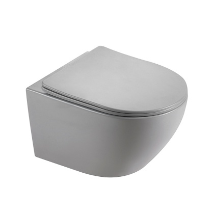 MISKA WC WISZĄCA RIMLESS MIZU-MTGR-RIM-03 SZARY MAT DESKA WOLNOOPADAJĄCA DUROPLAST