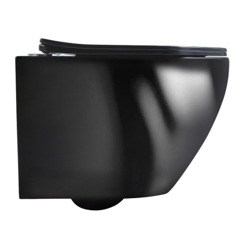 ZESTAW PODTYNKOWY WC STELAŻ HYDROSAN MISKA MIZU-BL-RIM-03 PRZYCISK BUTTON-4-BL CZARNY