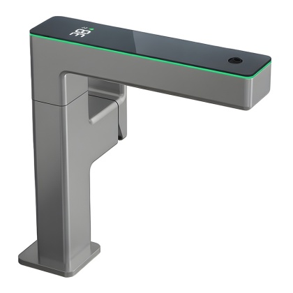 BATERIA UMYWALKOWA STOJĄCA ŁAZIENKOWA MEGI-GR SZARA WYŚWIETLACZ LED