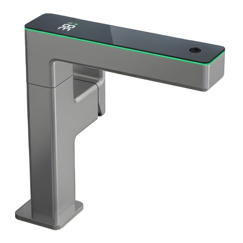 BATERIA UMYWALKOWA STOJĄCA ŁAZIENKOWA MEGI-GR SZARA WYŚWIETLACZ LED