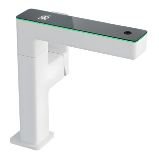 BATERIA UMYWALKOWA STOJĄCA ŁAZIENKOWA MEGI-WH BIAŁA WYŚWIETLACZ LED