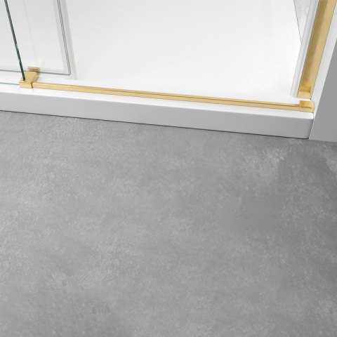 DRZWI PRYSZNICOWE PRZESUWNE DO WNĘKI ZES-KZ09C-GL-BR-120 ZŁOTE SZCZOTKOWANE 115-120 CM 8 MM