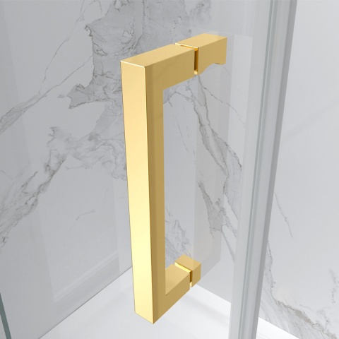 DRZWI PRYSZNICOWE PRZESUWNE DO WNĘKI ZES-KZ09C-GL-BR-120 ZŁOTE SZCZOTKOWANE 115-120 CM 8 MM