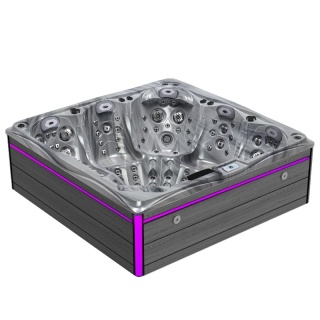 JACUZZI OGRODOWE WANNA SPA748 ODYSSEY OBUDOWA SZARA DESKA F24 230x230 CM