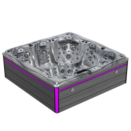 JACUZZI OGRODOWE WANNA SPA748 ODYSSEY OBUDOWA SZARA DESKA F24 230x230 CM