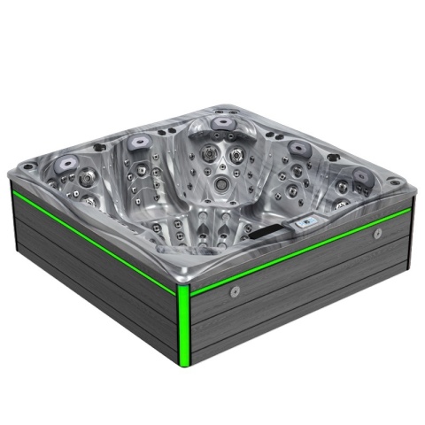 JACUZZI OGRODOWE WANNA SPA748 ODYSSEY OBUDOWA SZARA DESKA F24 230x230 CM