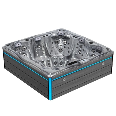 JACUZZI OGRODOWE WANNA SPA748 ODYSSEY OBUDOWA SZARA DESKA F24 230x230 CM