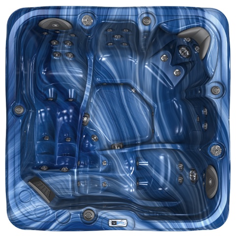 JACUZZI OGRODOWE WANNA SPA752 NIEBIESKA FALA OBUDOWA KAWA 200x200 CM