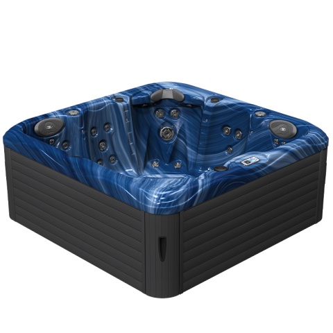 JACUZZI OGRODOWE WANNA SPA752 NIEBIESKA FALA OBUDOWA KAWA 200x200 CM