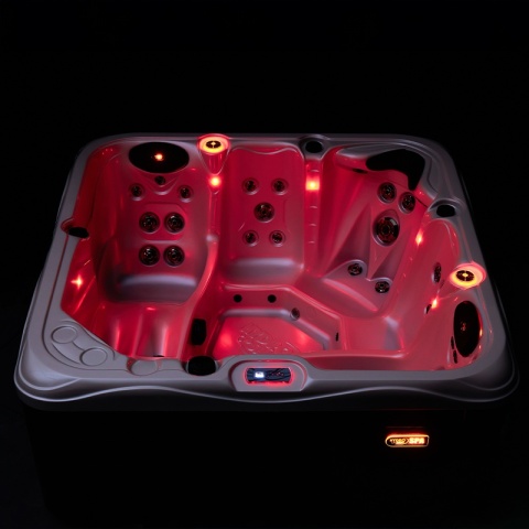 JACUZZI OGRODOWE WANNA SPA752 NIEBIESKA FALA OBUDOWA KAWA 200x200 CM