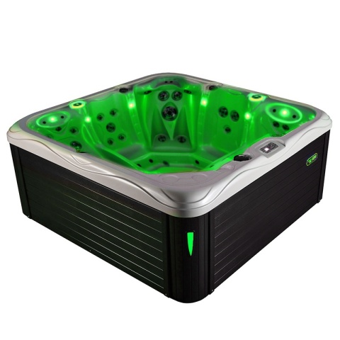 JACUZZI OGRODOWE WANNA SPA752 NIEBIESKA FALA OBUDOWA KAWA 200x200 CM