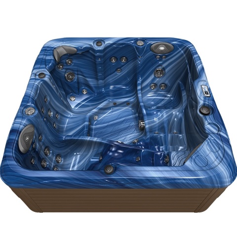 JACUZZI OGRODOWE WANNA SPA752 NIEBIESKA FALA OBUDOWA KAWA 200x200 CM