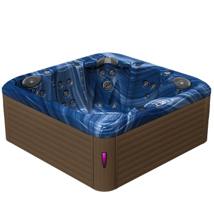 JACUZZI OGRODOWE WANNA SPA752 NIEBIESKA FALA OBUDOWA KAWA 200x200 CM