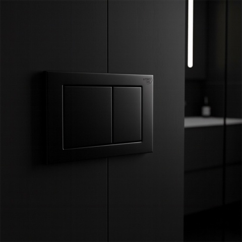 ZESTAW PODTYNKOWY WC STELAŻ HYDROSAN MISKA MIZU-MTB-RIM-03 PRZYCISK BUTTON-7-BL CZARNY