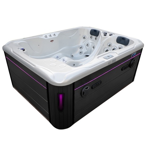 JACUZZI OGRODOWE WANNA SPA102 BIAŁA PERŁA OBUDOWA ANTRACYT 210x160 CM