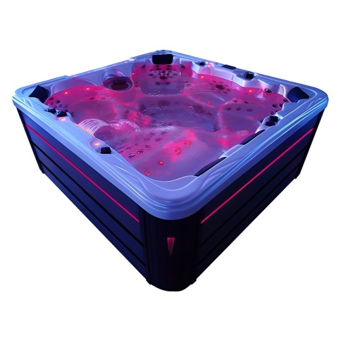JACUZZI OGRODOWE WANNA SPA102 BIAŁA PERŁA OBUDOWA ANTRACYT 210x160 CM