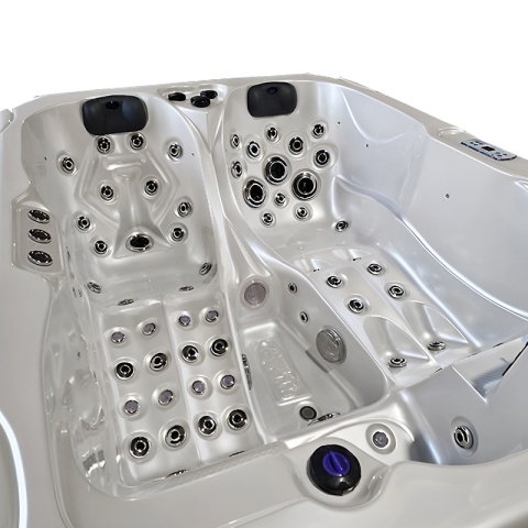 JACUZZI OGRODOWE WANNA SPA102 BIAŁA PERŁA OBUDOWA ANTRACYT 210x160 CM