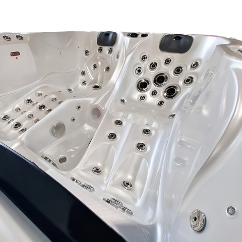 JACUZZI OGRODOWE WANNA SPA102 BIAŁA PERŁA OBUDOWA ANTRACYT 210x160 CM