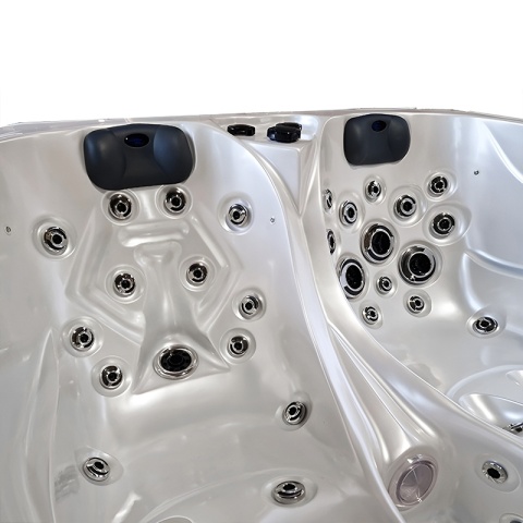 JACUZZI OGRODOWE WANNA SPA102 BIAŁA PERŁA OBUDOWA ANTRACYT 210x160 CM