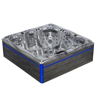 JACUZZI OGRODOWE WANNA SPA748 ODYSSEY OBUDOWA SZARA DESKA F22 230x230 CM