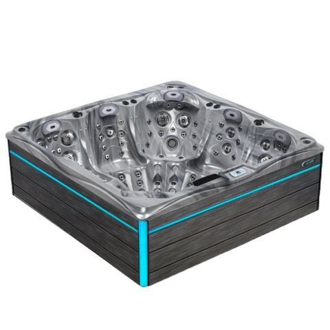 JACUZZI OGRODOWE WANNA SPA748 ODYSSEY OBUDOWA SZARA DESKA F22 230x230 CM