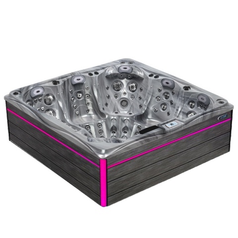 JACUZZI OGRODOWE WANNA SPA748 ODYSSEY OBUDOWA SZARA DESKA F22 230x230 CM