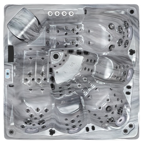 JACUZZI OGRODOWE WANNA SPA748 ODYSSEY OBUDOWA SZARA DESKA F22 230x230 CM