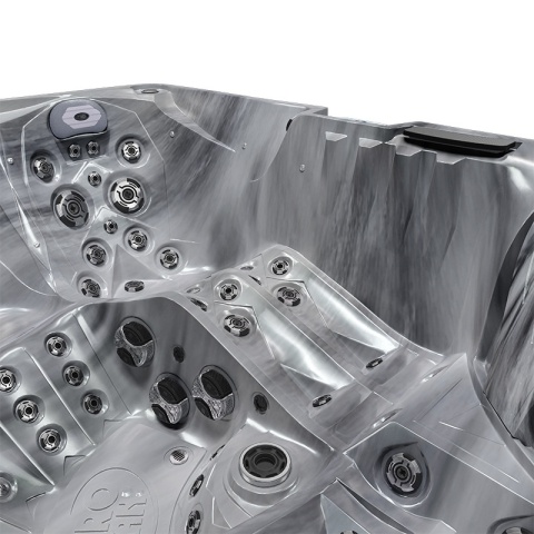 JACUZZI OGRODOWE WANNA SPA748 ODYSSEY OBUDOWA SZARA DESKA F22 230x230 CM