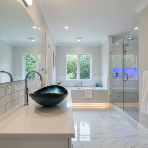 UMYWALKA NABLATOWA SZKLANA OWALNALAVI-BU-BL-530 NIEBIESKI POŁYSK 54x37 CM