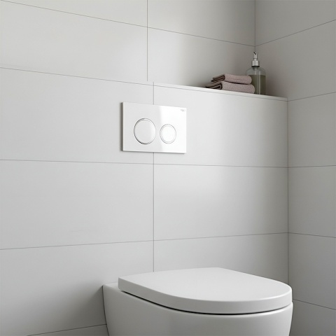 ZESTAW PODTYNKOWY WC STELAŻ HYDROSAN MISKA AQUA-WH-03 PRZYCISK BUTTON-4-WH BIAŁY