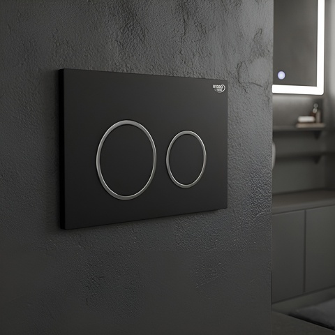 ZESTAW PODTYNKOWY WC STELAŻ HYDROSAN MISKA MIZU-GL-BL-RIM-03 PRZYCISK BUTTON-4-BL CZARNY