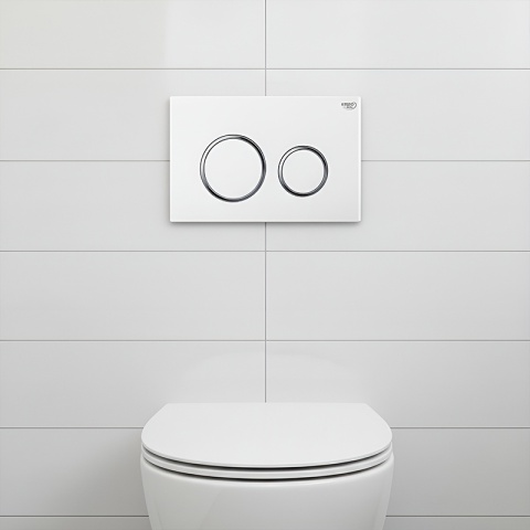 ZESTAW PODTYNKOWY WC STELAŻ HYDROSAN MISKA MIZU-GL-BL-RIM-03 PRZYCISK BUTTON-4-WH BIAŁY